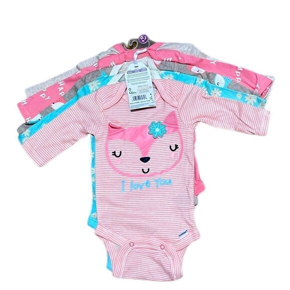 Gerber Girls Long Sleeve Onesies Set - Picture 1 of 9